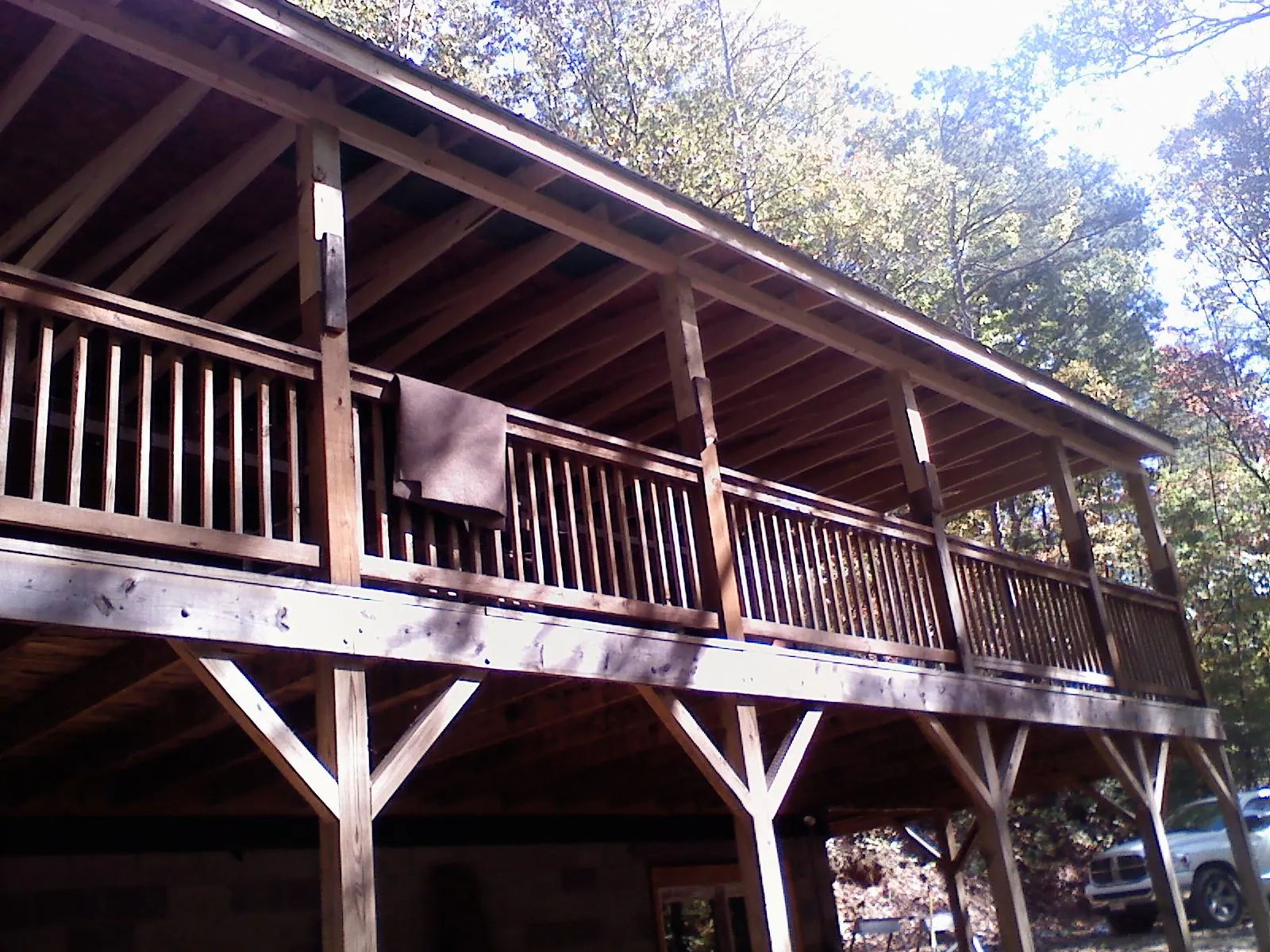 Timber framing under a new elevated porch and deck — Roof Leak Repair in Upper Sandusky by Roofing Brothers